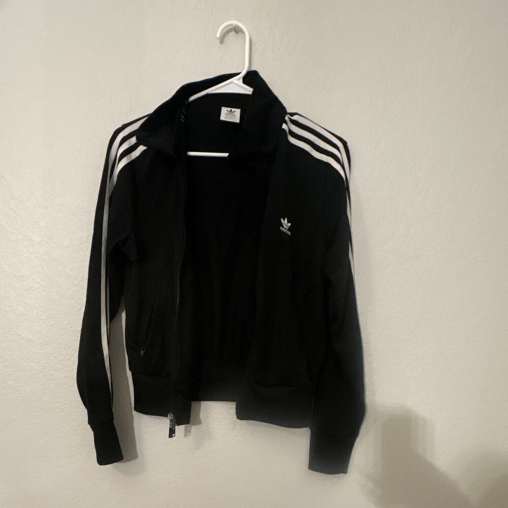 adidas Originals Primeblue Women’s Track Jacket Full Zip Pockets Black XS